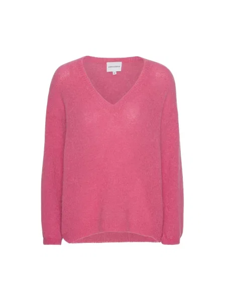 Sweter Americandreams wełniany różowy