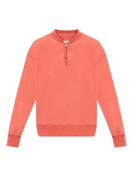 Mikina Maison Margiela s polovičními zipem oranžová