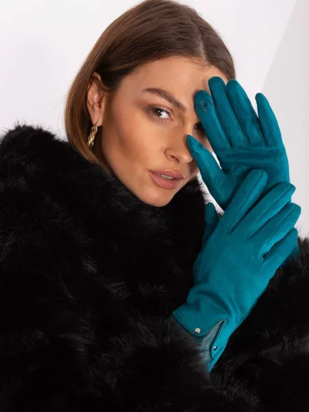 Mănuși Fashionhunters albastru închis