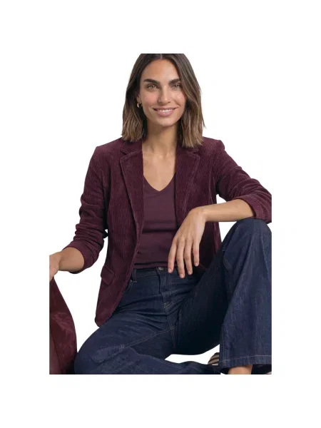 Scurt sacou Street One de catifea cord streetstyle violet