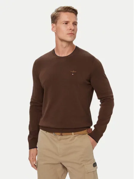 Aeronautica Militare Sweter brązowy