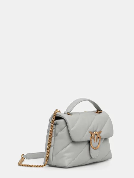 Klasická crossbody kabelka Pinko sivá