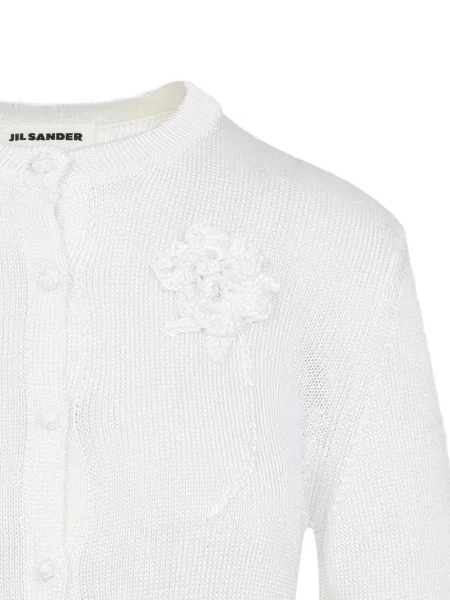 Жилетка Jil Sander на цветя бяло