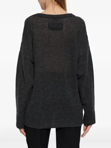 Pulover Balenciaga cu autograf gri