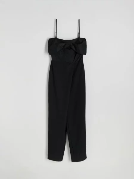 Reserved Kombinezon z kokardą czarny