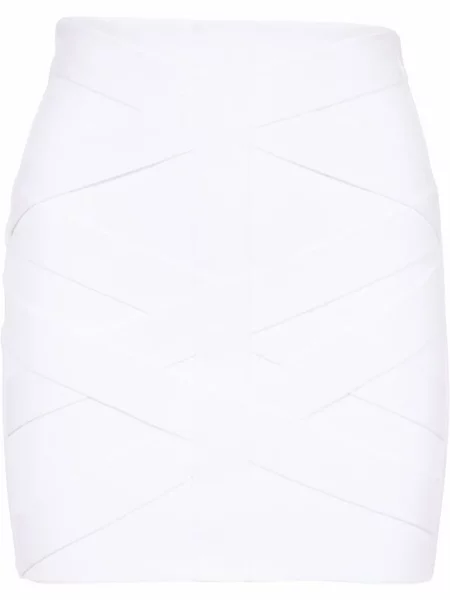 Fusta mini Balmain alb