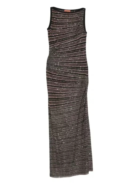 Rochie maxi Missoni cu paiete de costum maro