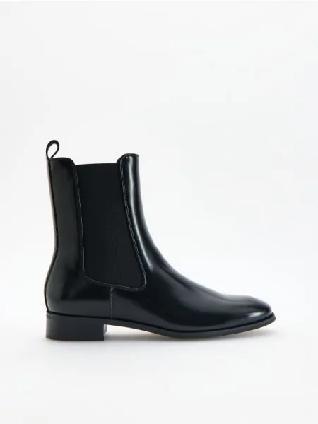 Reserved Botine cu inserție elastică negru