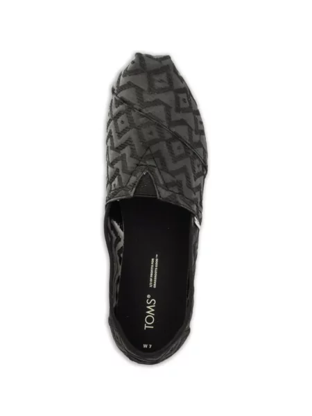 Espadrile Toms cu imprimeu geometric negru