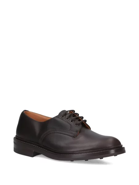 Pantofi derby Tricker's cu șireturi din dantelă maro