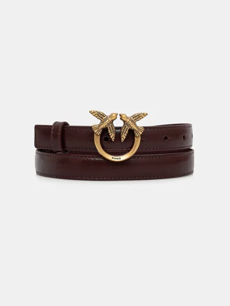 Pinko Curea de piele Love Berry maro
