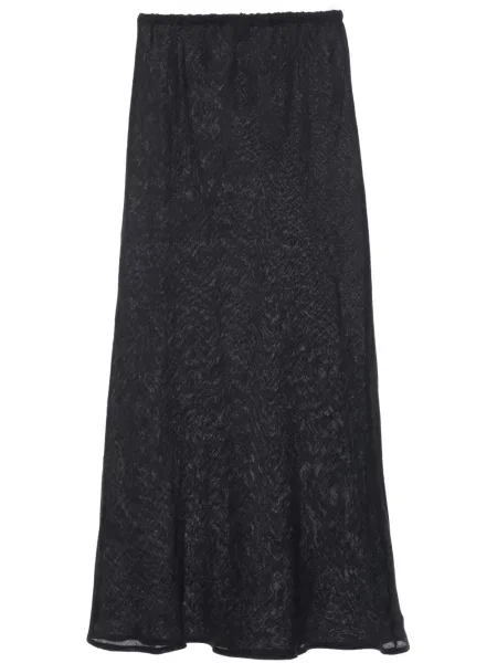 Fusta maxi Baserange de in transparente negru