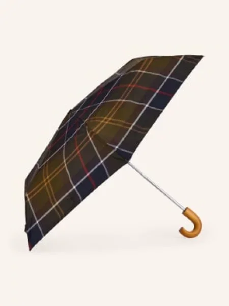 Parasol Barbour w kratę klasyczny biały