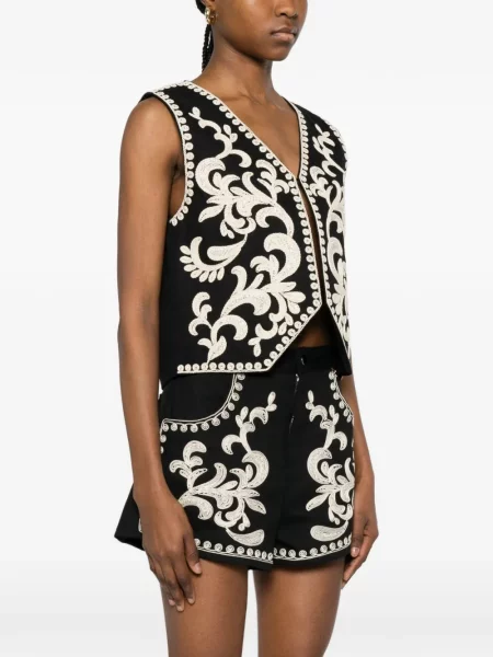 Kamizelka Philia Loft w kwiatki czarna