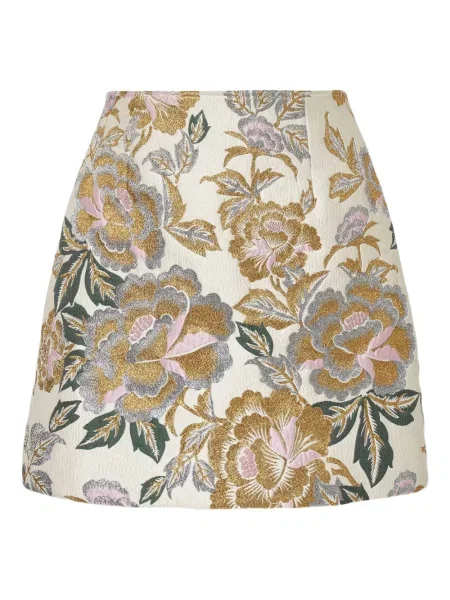 Fusta mini Carolina Herrera cu model floral din jacard