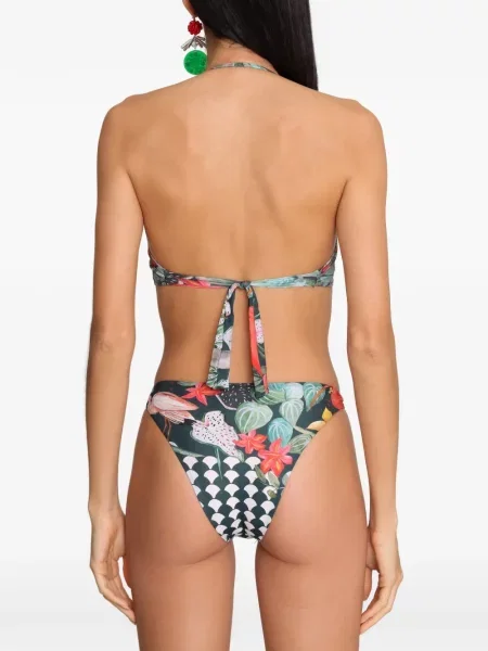 Gėlėtas raštuotas bikini Amir Slama žalia