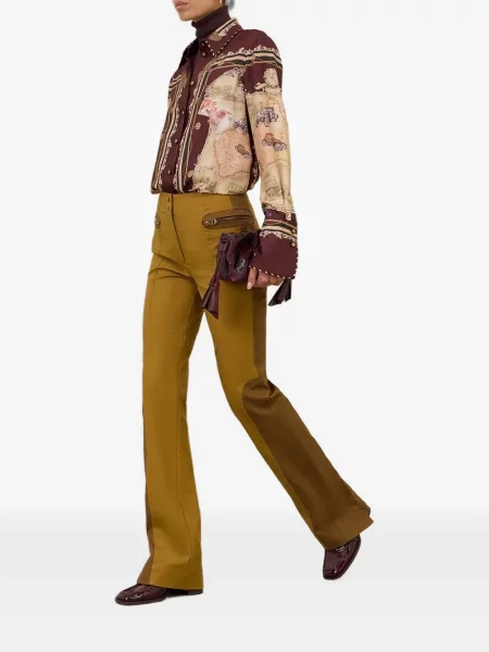 Pantaloni Zimmermann evazate galben