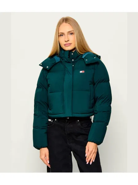 Tommy Jeans Geacă de puf Alaska | Cropped Fit verde