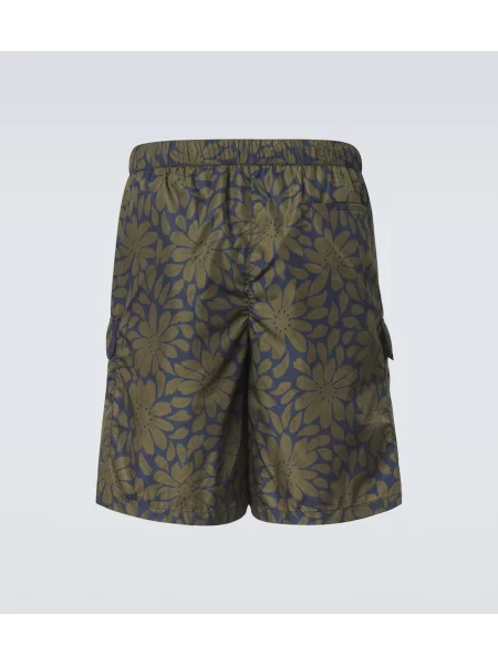 Slip de baie Prada cu model floral albastru