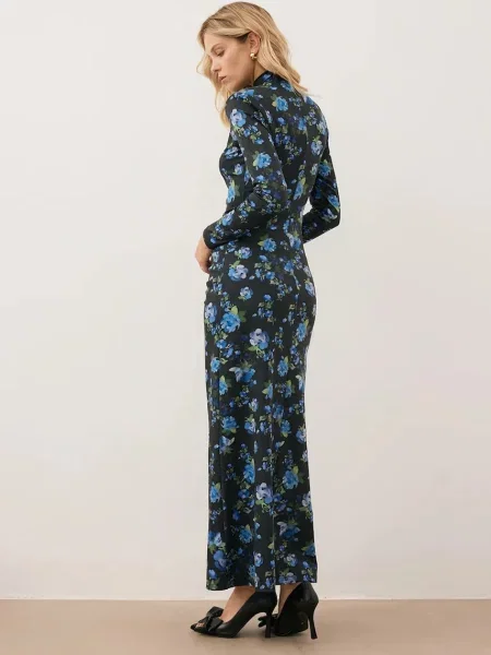 Bizuu sukienka BRIDGEE midi dopasowana BRIDGEE czarny