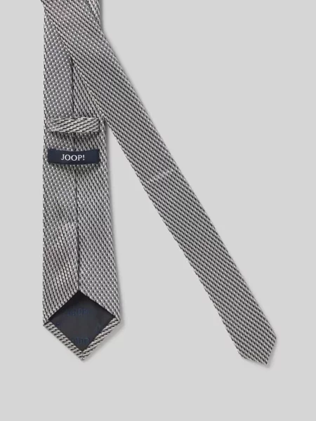 Krawat z jedwabiu w wzór na całej powierzchni 7 cm Joop! Collection szary