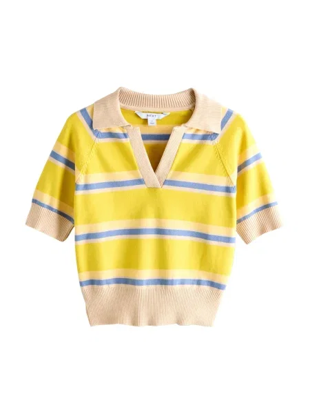 Next Pulover crem / regal / galben albastru