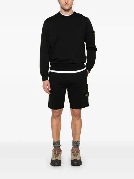Hanorac Stone Island cu strasuri negru