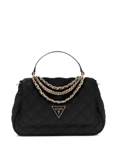 Matlasat geantă shopper Guess negru