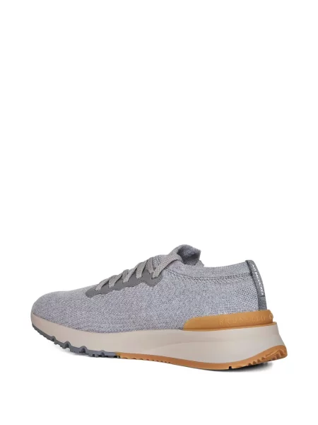 Sneakerși Brunello Cucinelli de lână gri