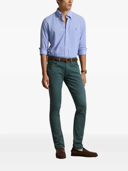 Șosete Polo Ralph Lauren cu broderie în carouri de flanelă verde