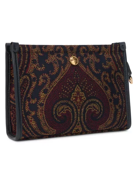 Torebka Etro skórzana z wzorem paisley