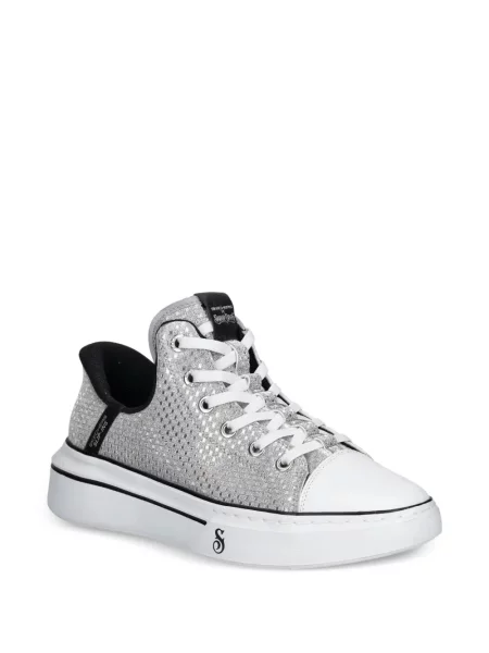 Sneakerși Skechers argintiu