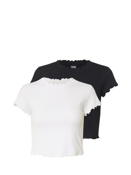 Urban Classics Tricou / negru alb