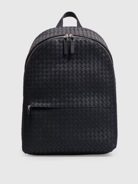 Кожаный рюкзак Bottega Veneta синий