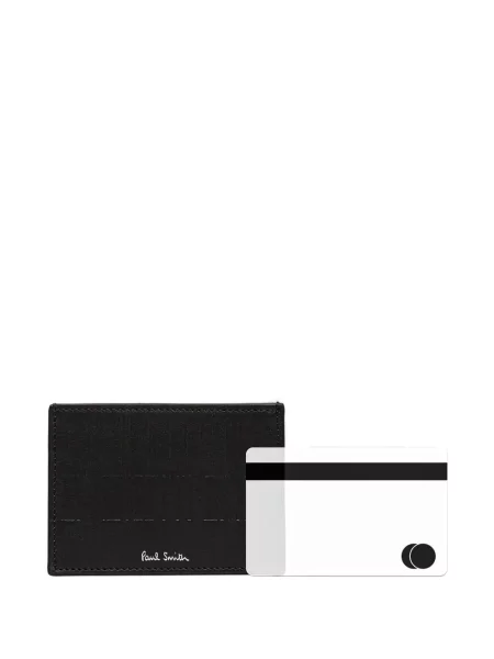Portofel Paul Smith din piele cu dungi negru