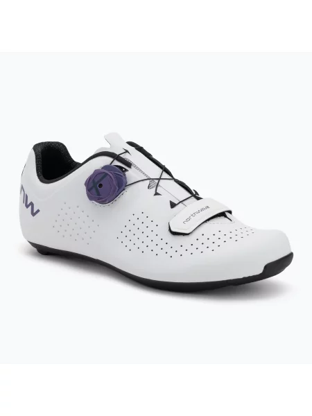 Дамски шосейни обувки Northwave Storm Carbon white/dark purple бяло
