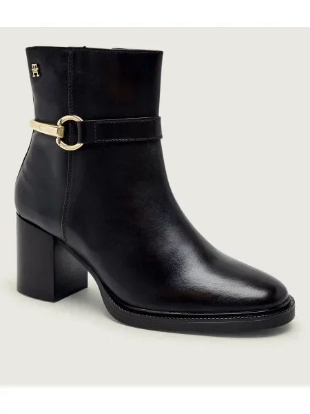 Tommy Hilfiger Bokacsizma TH Stud Heel Riding Ankle Boot Sötétbarna barna