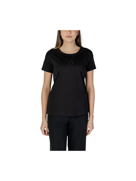 T-shirt z czystej bawełny Armani Exchange czarna