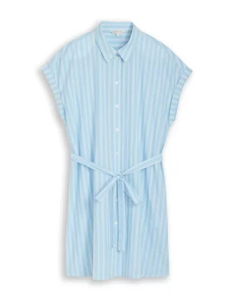 TOM TAILOR DENIM Rochie azuriu alb