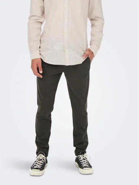 Only & Sons Pantaloni chino Tapered Fit gri