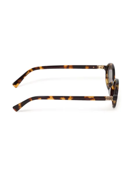 Okulary owalne Miu Miu Eyewear szare