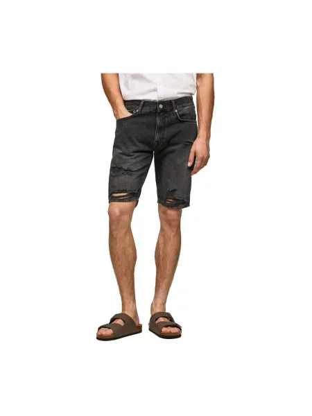 Szorty jeansowe Pepe Jeans czarne