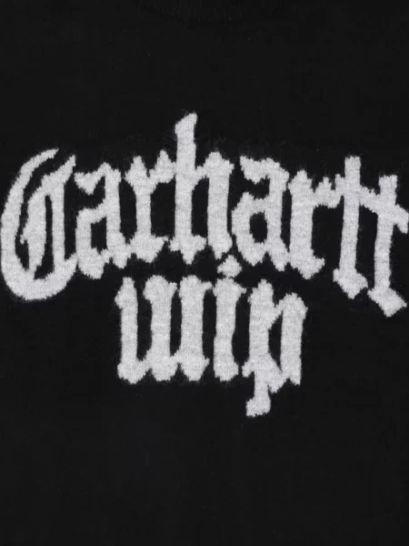 Pulover Carhartt Wip cu autograf negru