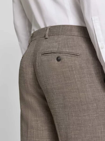 Spodnie garniturowe o kroju slim fit z dodatkiem wełny model SLIM-OASIS' Selected Homme