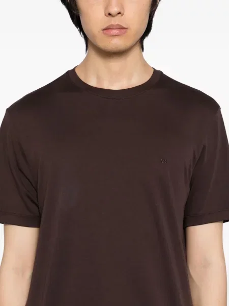 Tricou Michael Kors cu broderie maro