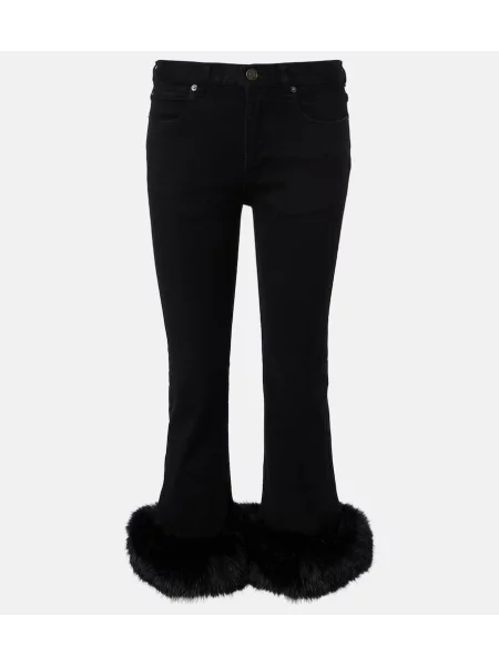 Pantaloni Balenciaga cu talie joasă negru