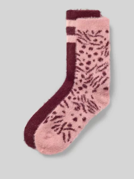 Skarpety o puszystym wyglądzie model Cozy w zestaw 2 szt. Camano różowe