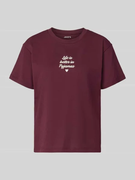 Góra od piżamy o kroju relaxed fit z czystej bawełny Jake*s Casual