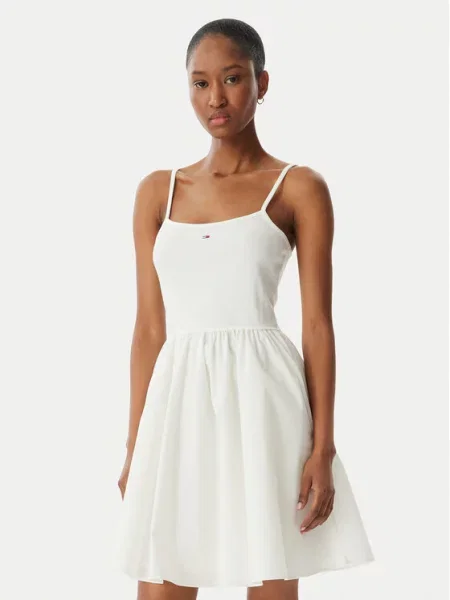 Tommy Jeans Sukienka letnia biały