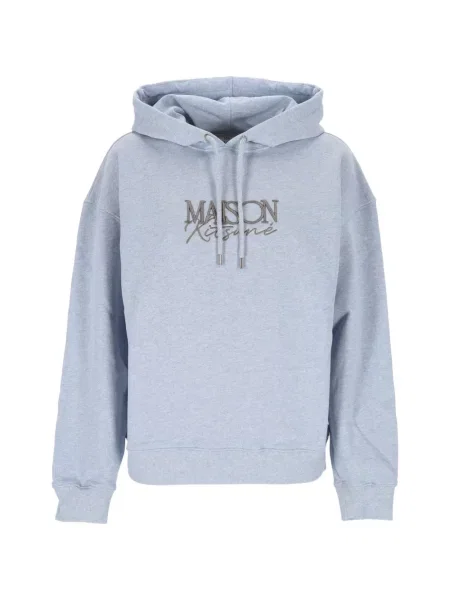 Hanorac cu glugă Maison Kitsune cu broderie albastru